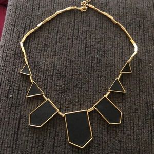 Black geometric necklace